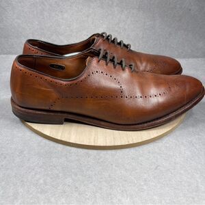 ALLEN EDMONDS Fairfax Wholecut Brogue Oxfords Cognac Brown 16 D Made in USA